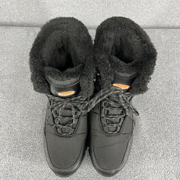 SHULOOK Hiking Boots Mens 9.5 Black Waterproof Mid Boots Non-Slip Comfortable - Picture 6 of 16